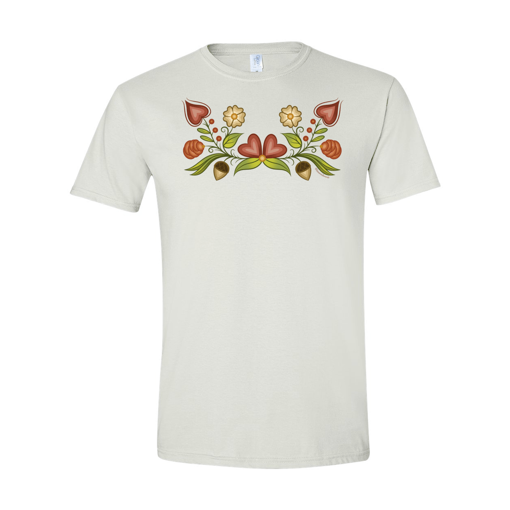 Autumn Floral Unisex Softstyle T-Shirt - Bizaanide'ewin