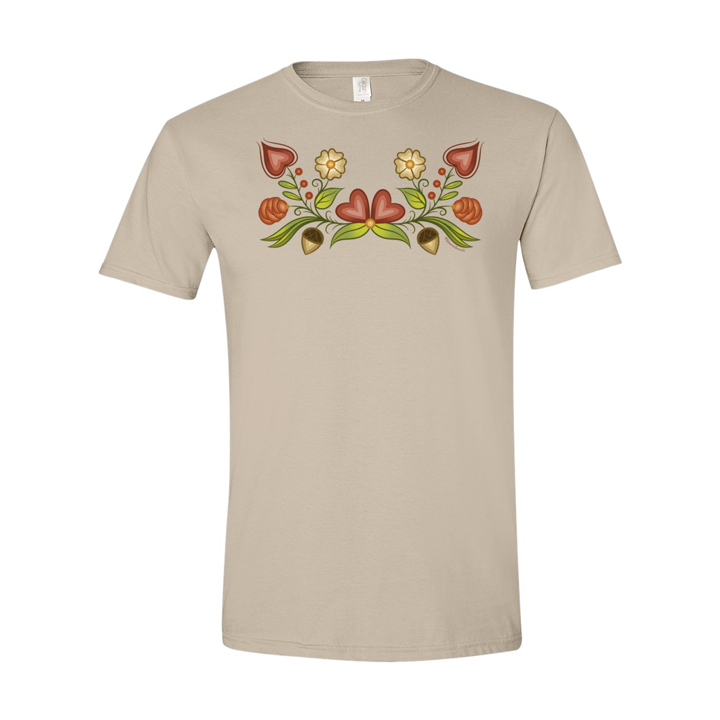 Autumn Floral Unisex Softstyle T-Shirt - Bizaanide'ewin