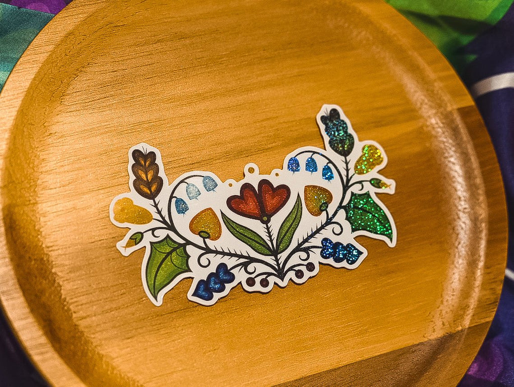 Bright Ojibwe Floral Sticker - Bizaanide'ewin