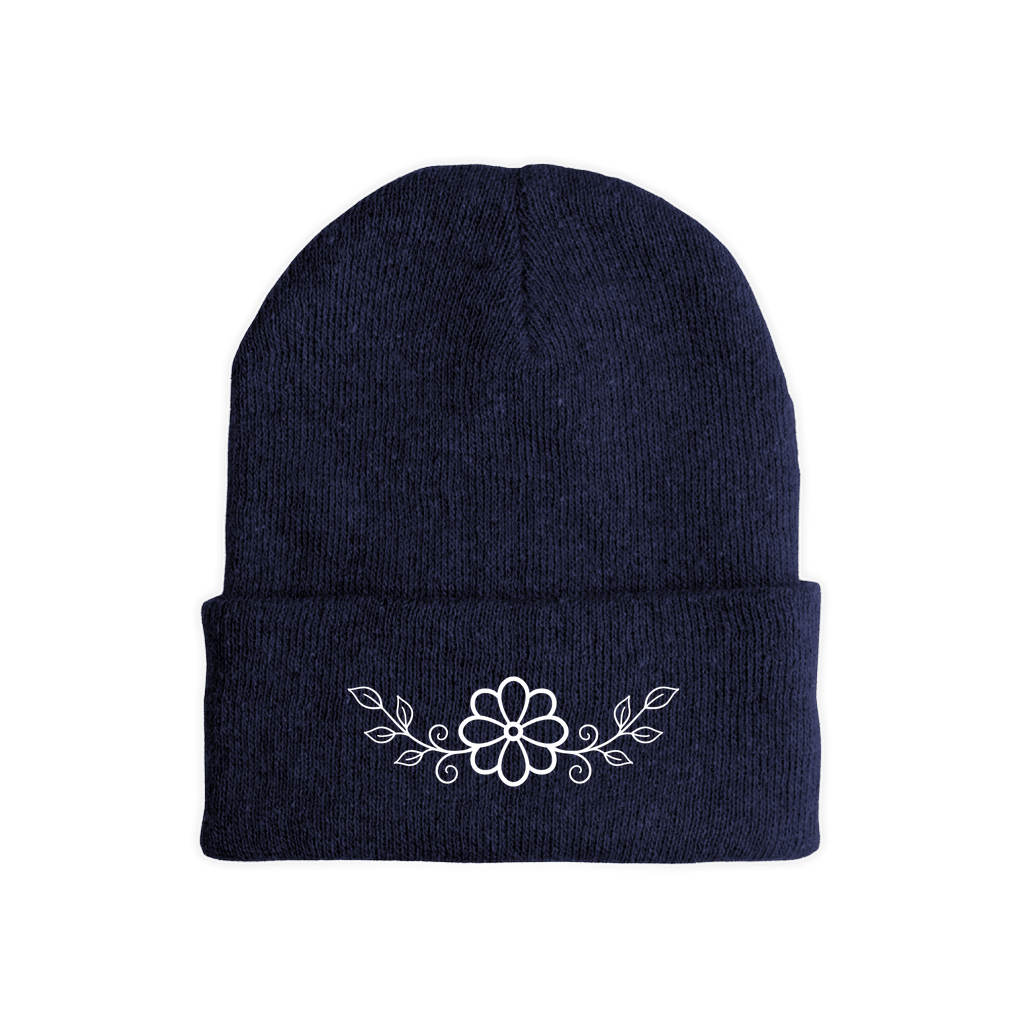 Floral Outline Beanie - Bizaanide'ewin