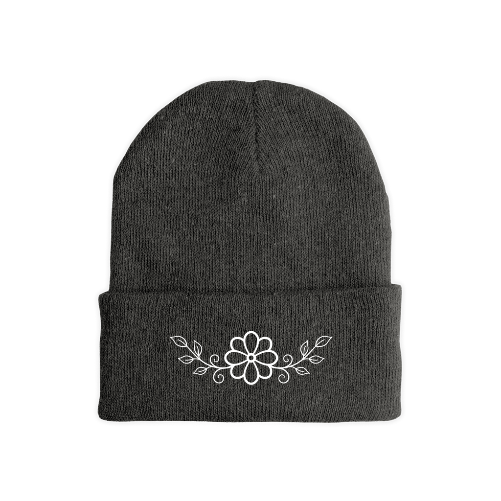 Floral Outline Beanie - Bizaanide'ewin