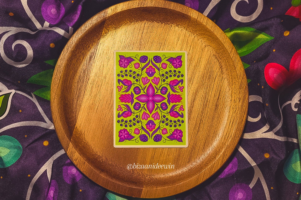 Neon Ojibwe Floral Pattern Sticker - Bizaanide'ewin