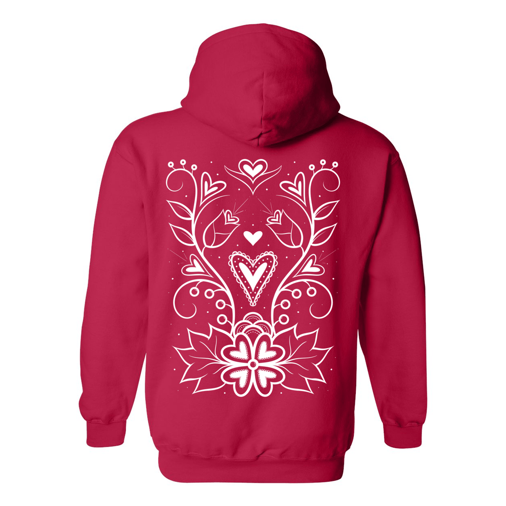 OjiBAE Floral Adult Hoodie - Bizaanide'ewin