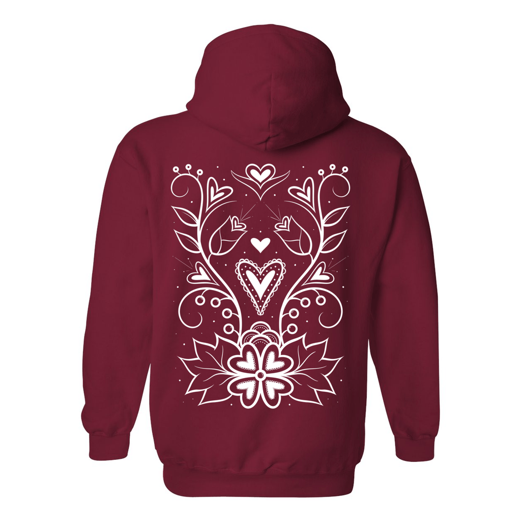 OjiBAE Floral Adult Hoodie - Bizaanide'ewin