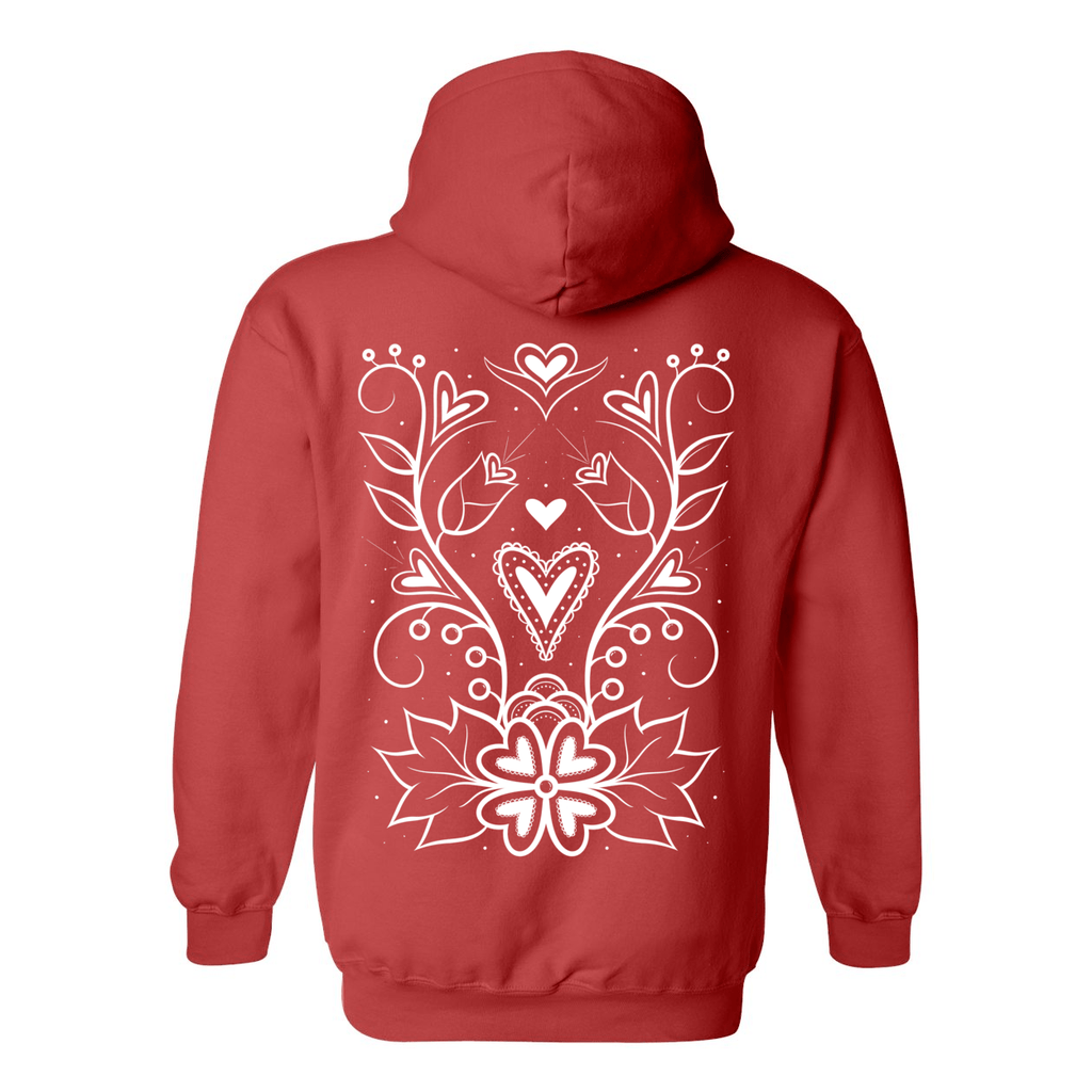 OjiBAE Floral Adult Hoodie - Bizaanide'ewin