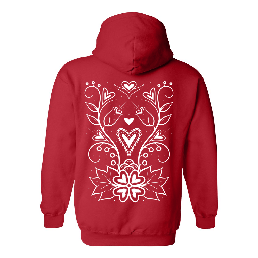 OjiBAE Floral Adult Hoodie - Bizaanide'ewin