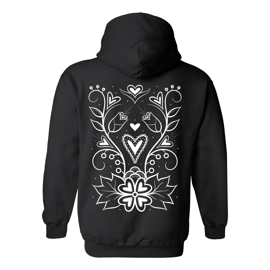 OjiBAE Floral Adult Hoodie - Bizaanide'ewin