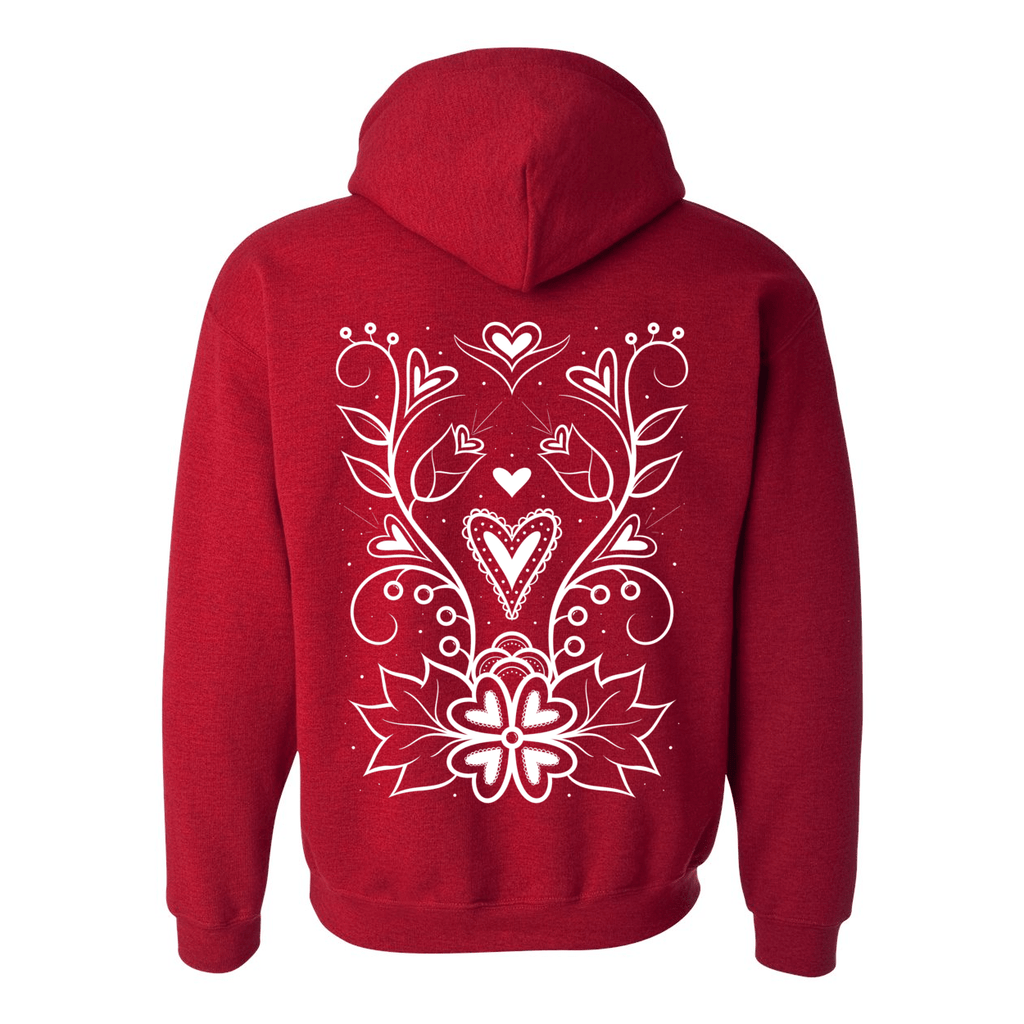 OjiBAE Floral Adult Hoodie - Bizaanide'ewin