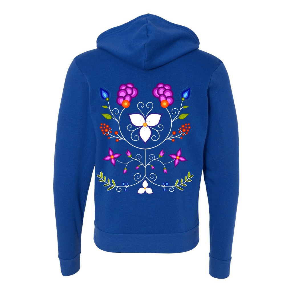 Ojibwe Floral 2020 Zip - Up Hoodie - Bizaanide'ewin