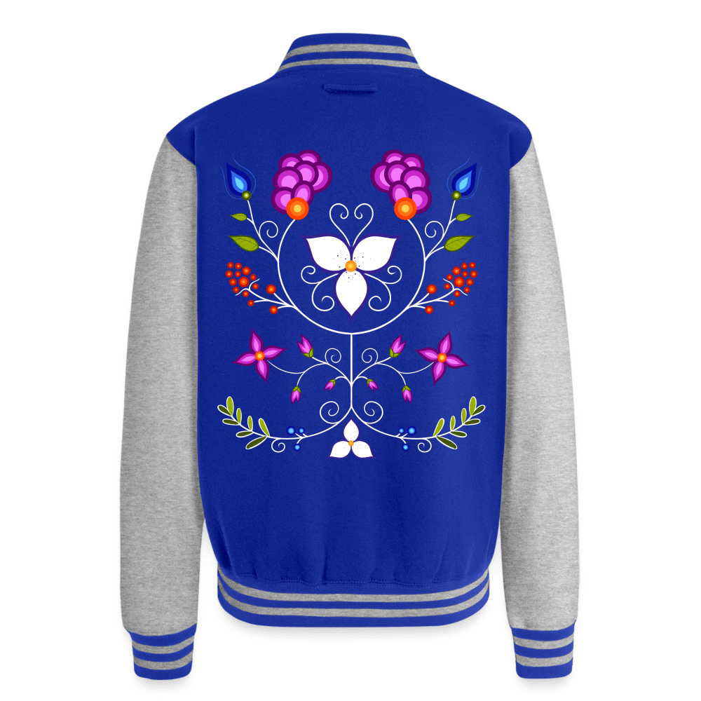 Ojibwe Floral Letterman Jacket - Bizaanide'ewin