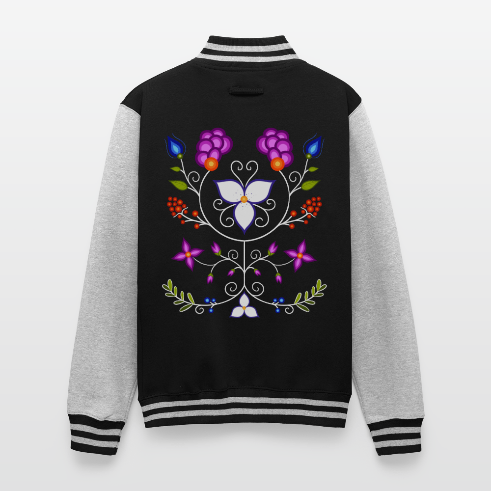 Ojibwe Floral Letterman Jacket - Bizaanide'ewin