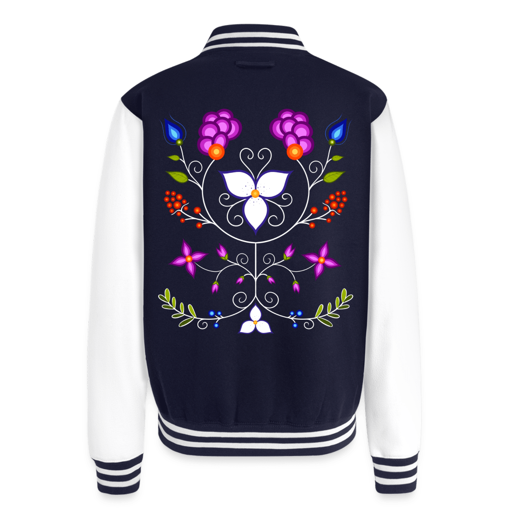 Ojibwe Floral Letterman Jacket - Bizaanide'ewin