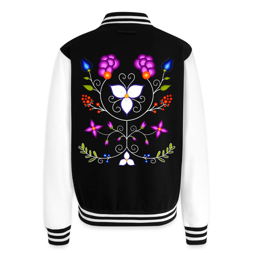 Ojibwe Floral Letterman Jacket - Bizaanide'ewin