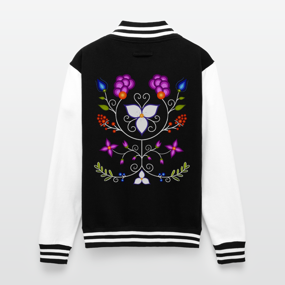 Ojibwe Floral Letterman Jacket - Bizaanide'ewin