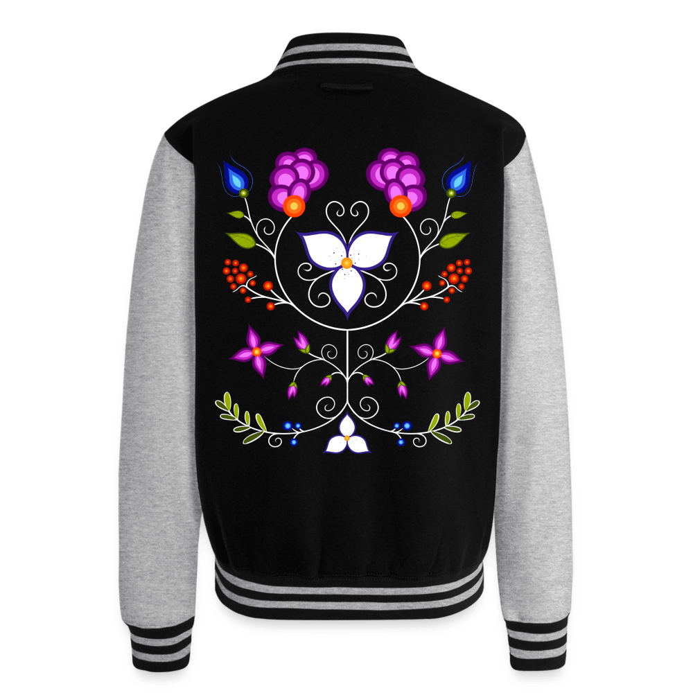 Ojibwe Floral Letterman Jacket - Bizaanide'ewin