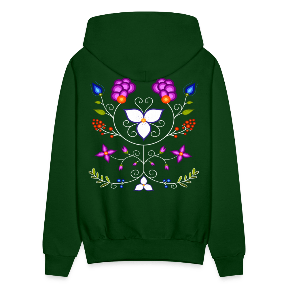 Ojibwe Floral Pullover Hoodie - Bizaanide'ewin