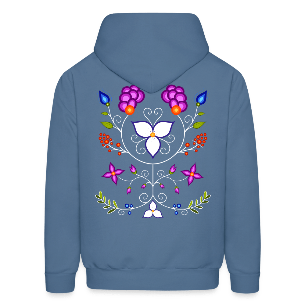 Ojibwe Floral Pullover Hoodie - Bizaanide'ewin