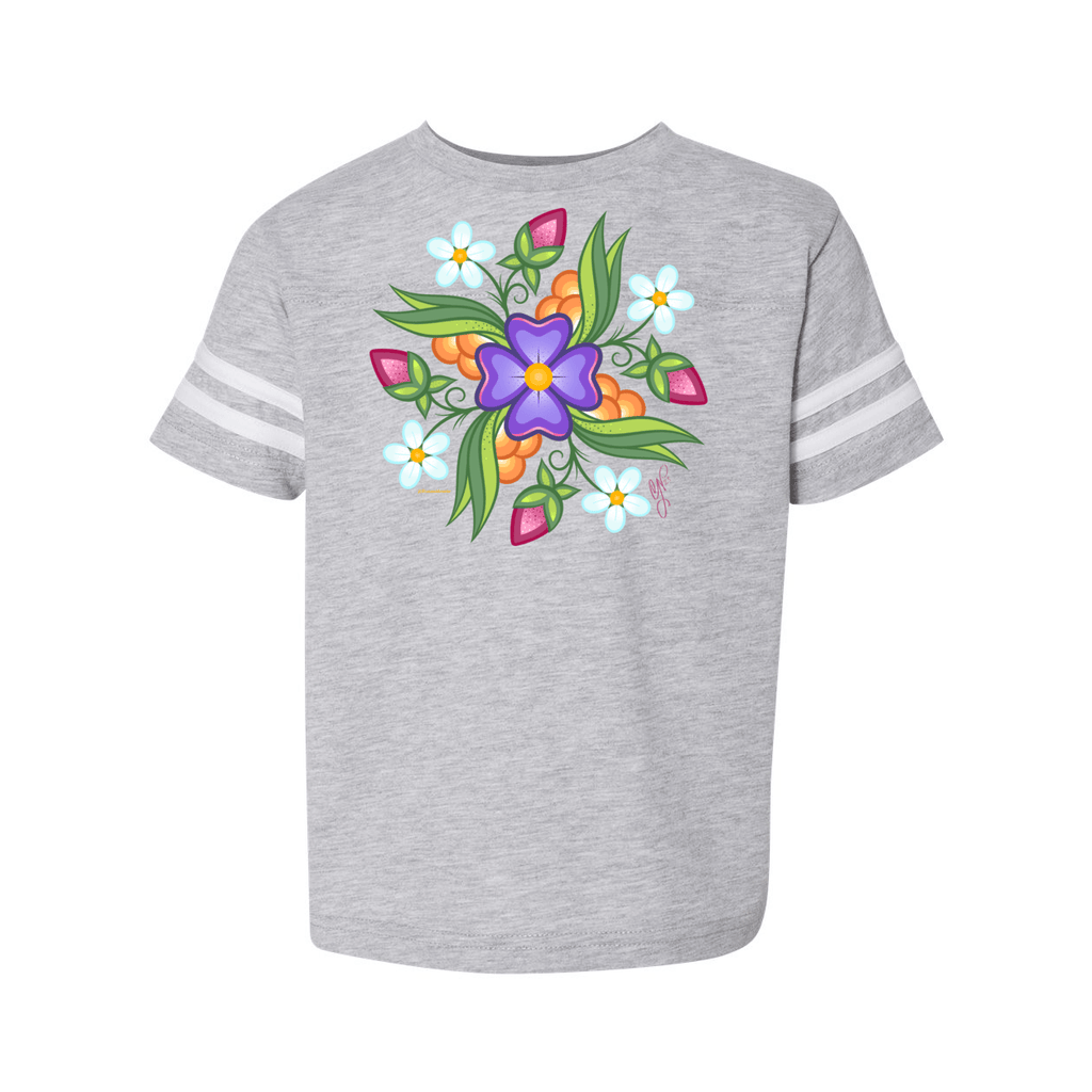 Ojibwe Floral Toddler Jersey Tee - Bizaanide'ewin