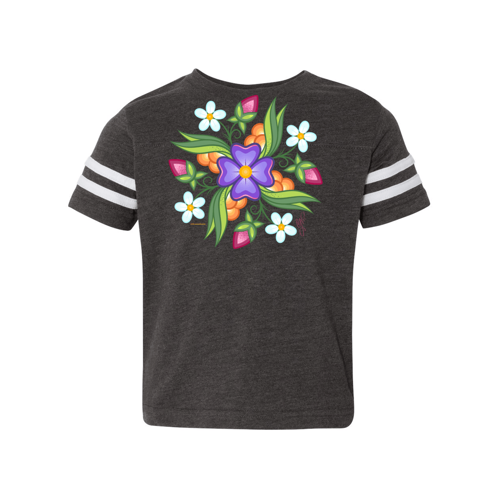 Ojibwe Floral Toddler Jersey Tee - Bizaanide'ewin