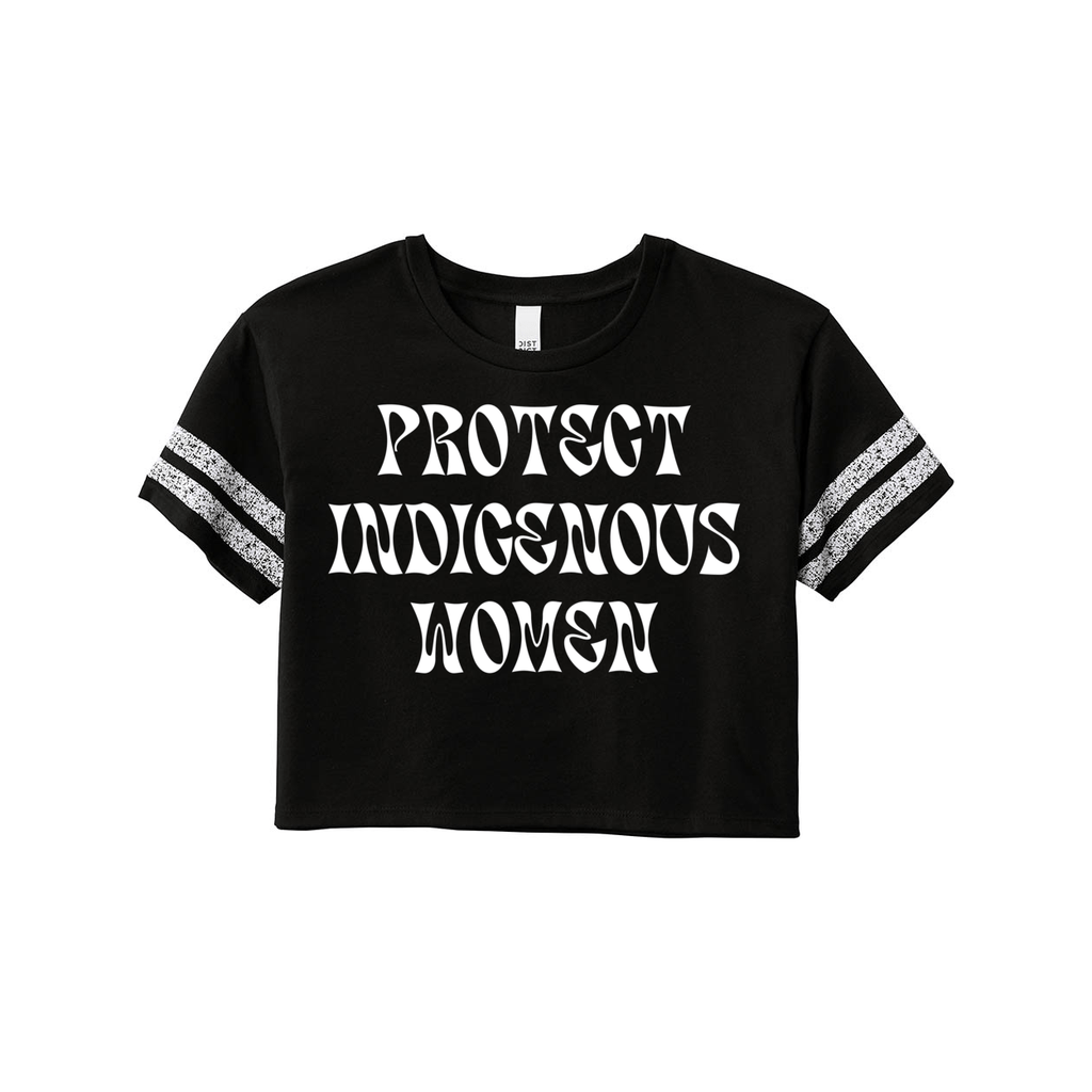 Protect Indigenous Women Adult Crop Top - Bizaanide'ewin