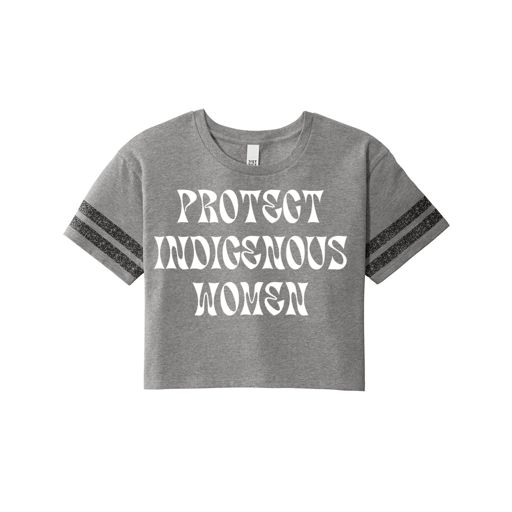 Protect Indigenous Women Adult Crop Top - Bizaanide'ewin