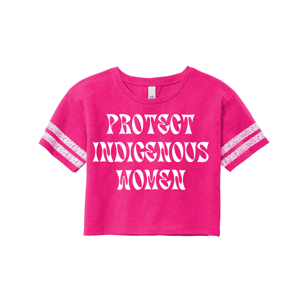 Protect Indigenous Women Adult Crop Top - Bizaanide'ewin